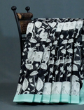 Shades of Black And Mint Green With Pichwai Print Munga Cotton Saree By Gayathri Reddy Designer Studio | Grocsy