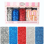 Confect Mix Red, White & Blue Sprinkles | Marvelous Mix Patriotic Sprinkles | Grocsy