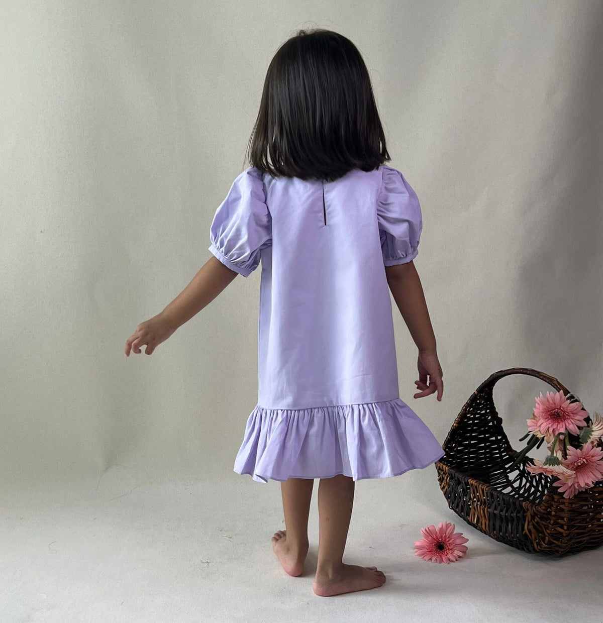 ArthLife Lavender Flower Patch Casual Dress | Grocsy