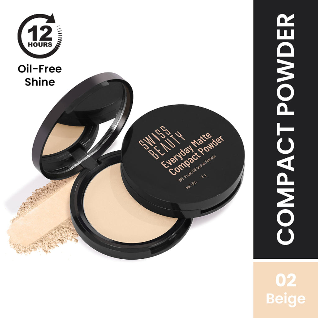 Swiss Beauty Everyday Matte Compact - 2 Beige | Grocsy