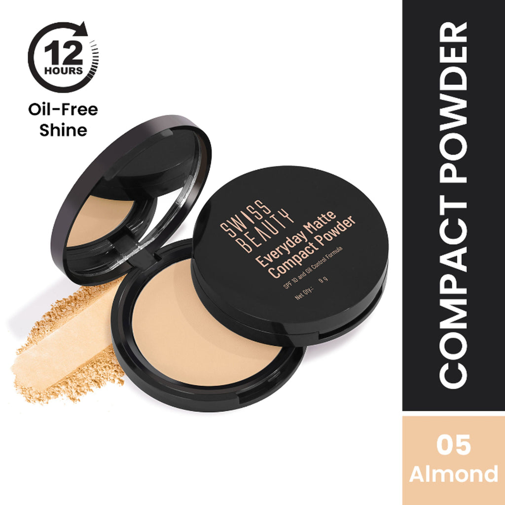 Swiss Beauty Everyday Matte Compact - 5 Almond | Grocsy