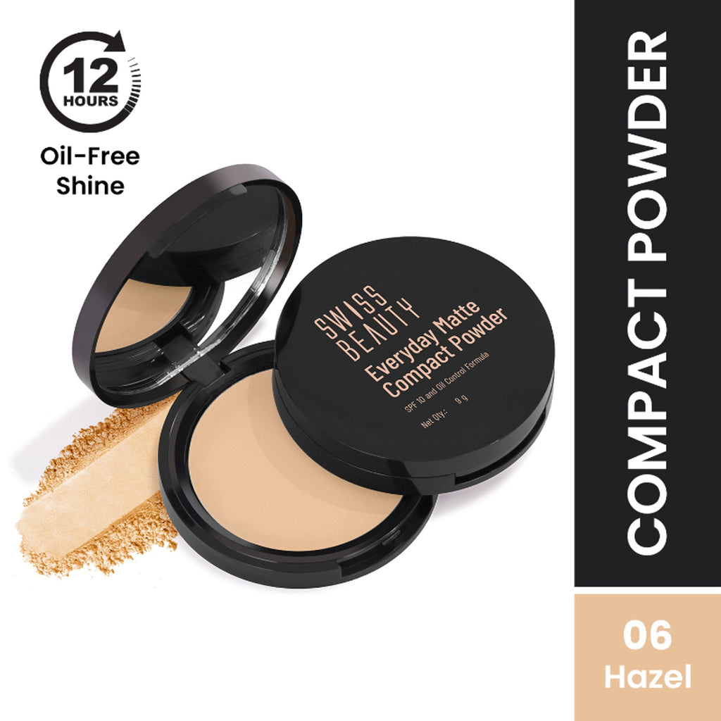 Swiss Beauty Everyday Matte Compact - 6 Hazel | Grocsy