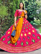 Myra Rani Pink Silk Embroidered Designer Lehenga Choli | Grocsy