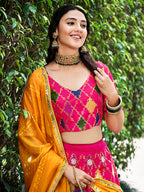Myra Rani Pink Silk Embroidered Designer Lehenga Choli | Grocsy