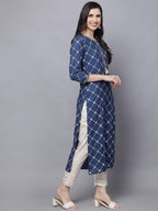 HERE&NOW Women Printed Kurta with Trousers & With Dupatta | Grocsy