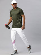 Alcis Men Typography Printed Dry Tech Slim Fit Sports T-shirt | Grocsy