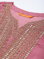 Indo Era Floral Embroidered Sequinned Kurta with Trousers & With Dupatta | Grocsy
