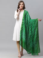 Juniper Women Green Shantoon Bandhani Na Dupatta | Grocsy