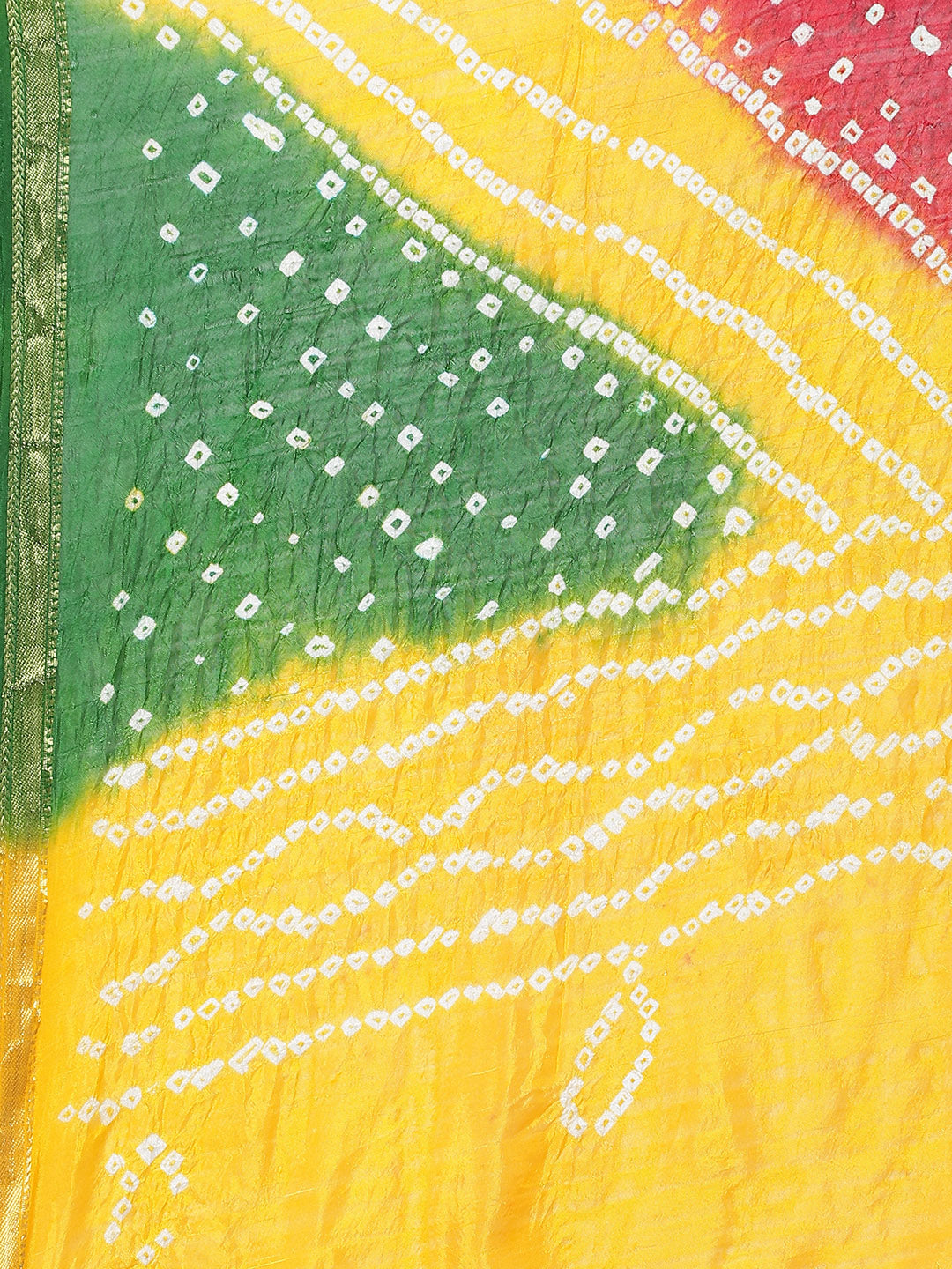 Juniper Women Mustard&Green Shantoon Bandhani Na Dupatta | Grocsy