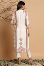 Juniper Ivory Viscose Rayon Kurta | Grocsy