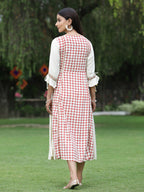 Juniper Women's Ivory Rayon Printed A-Line Dress | Grocsy