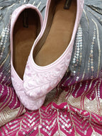 Desi Colour Women Indian Ethnic Footwear-Pink Heavy Work-LR | Grocsy
