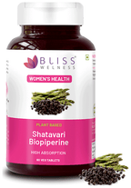 Bliss Welness Women's Wellness Shatavari Biopiperine Veg Tablet | Grocsy