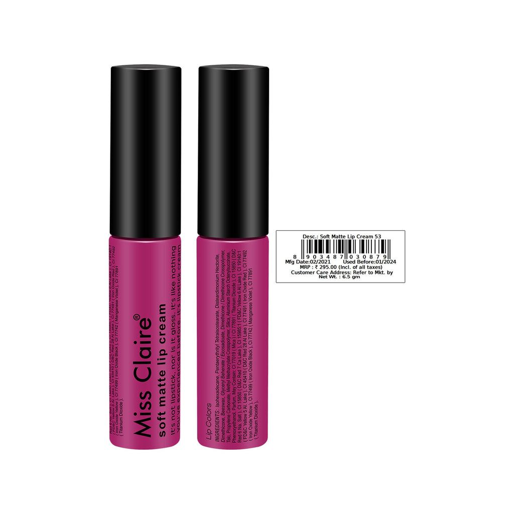 Miss Claire Soft Matte Lip Cream - 53 | Grocsy