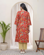 Vaasva Women Red Cotton Angrakha Kurta | Grocsy