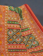 Shades of Parrot Green Bandhni Design Semi Chanderi Saree By Gayathri Reddy Designer Studio | Grocsy