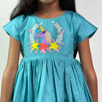 ArthLife Blue Unicorn Party Wear Dress | Grocsy