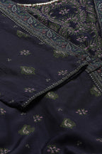 W for Woman Navy Bue Mock Layered Kimono Plus Size Jumpsuit | Grocsy