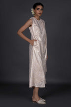 W for Woman Pink Draped Style Festive Printed Jumpsuit | Grocsy