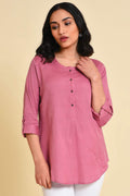 W for Woman Plus Size Purple Western Plus Size Top | Grocsy