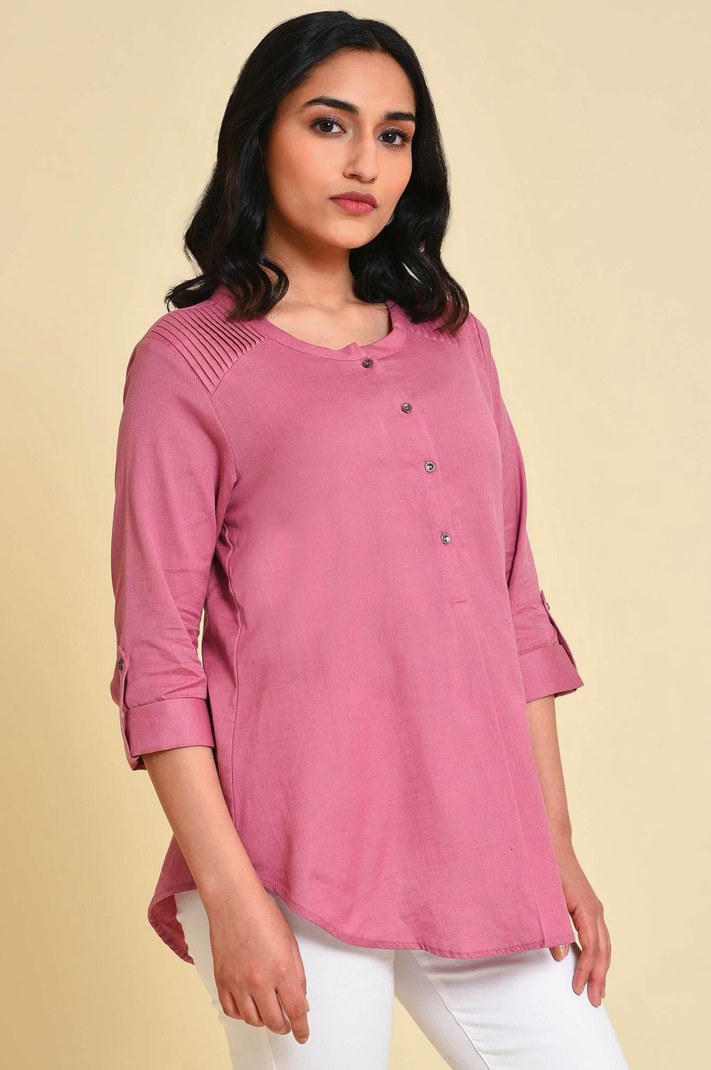 W for Woman Purple Western Women Top | Grocsy