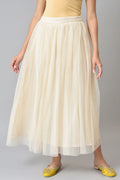 W for Woman Off-White Sequins Mesh Skirt | Grocsy