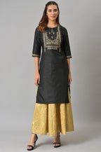 W for Woman Gold Prited Light Festive Skirt | Grocsy