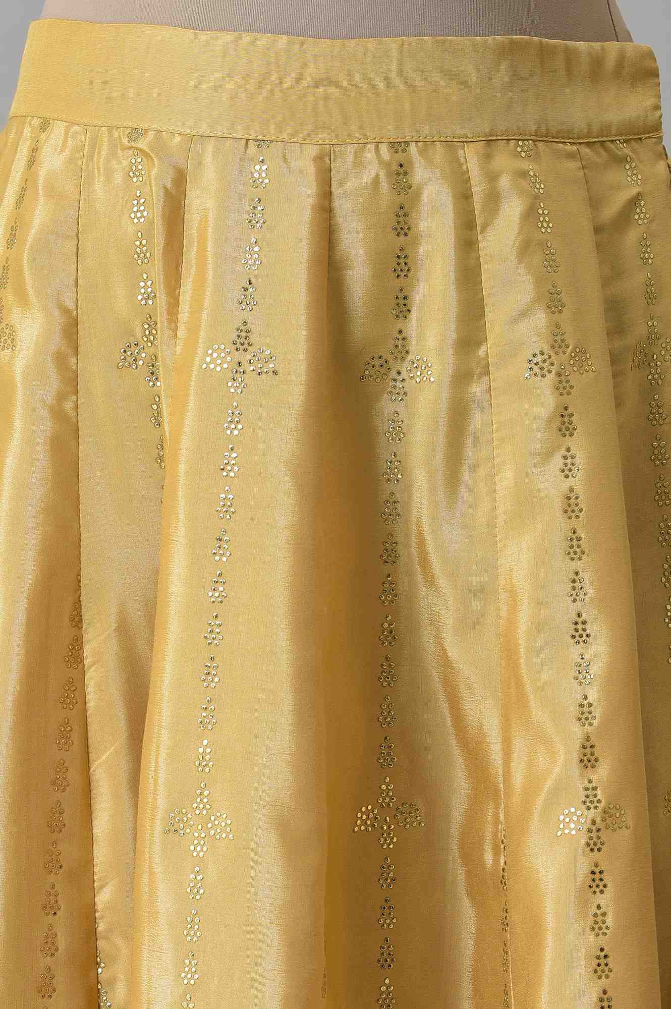 W for Woman Gold Prited Light Festive Skirt | Grocsy