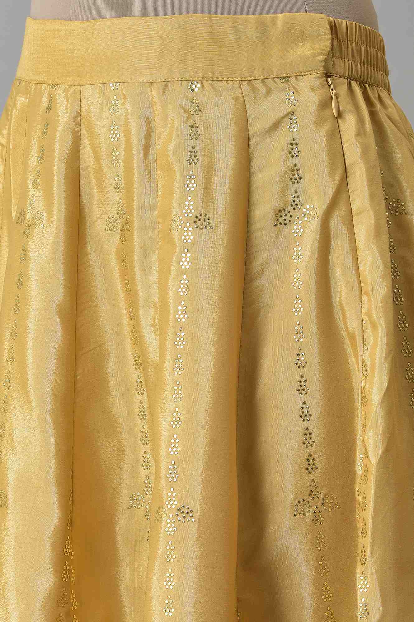 W for Woman Gold Prited Light Festive Skirt | Grocsy
