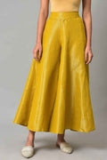 W for Woman Yellow Jacquard Festive Culottes | Grocsy