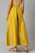W for Woman Yellow Jacquard Festive Culottes | Grocsy