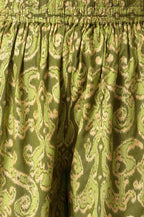 W for Woman Green Ikkat Printed Tunic with Parallel Pants Co-ord Set | Grocsy