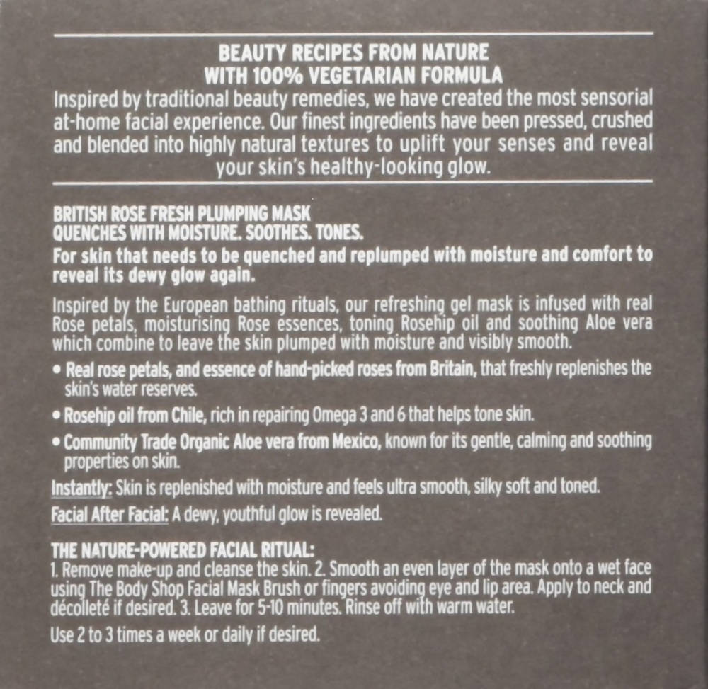 The Body Shop British Rose Fresh Plumping Mask | Grocsy