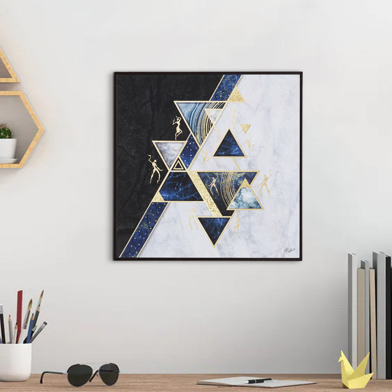 Tehzeeb Creations Golden Embossed Wall Painting | Grocsy
