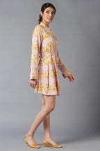 W for Woman Pink And Yellow Floral Shirt Tunic | Grocsy