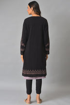 W for Woman Deep Brown And Pink Reversible Winter Cardigan | Grocsy