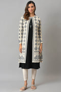 W for Woman Ecru Floral Printed Reversible Cardigan | Grocsy