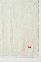 W for Woman Ecru Jacquard Winter Shawl | Grocsy