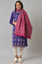 W for Woman Dark Green Acrylic Floral Print Dupatta | Grocsy