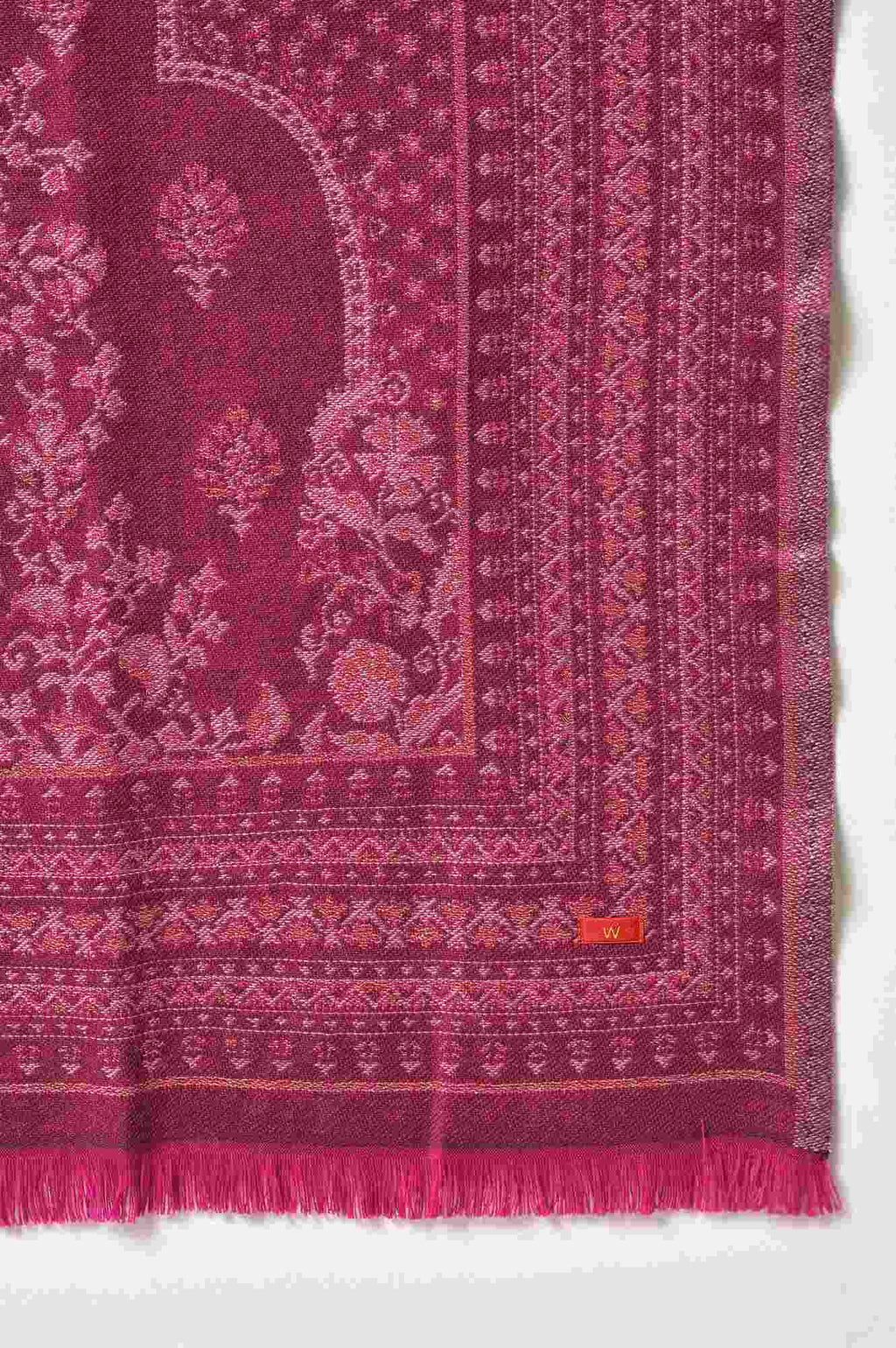 W for Woman Dark Green Acrylic Floral Print Dupatta | Grocsy