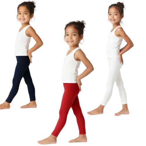 Chilins Lycra Blue,Red,White Cotton Legging for Girls | Grocsy