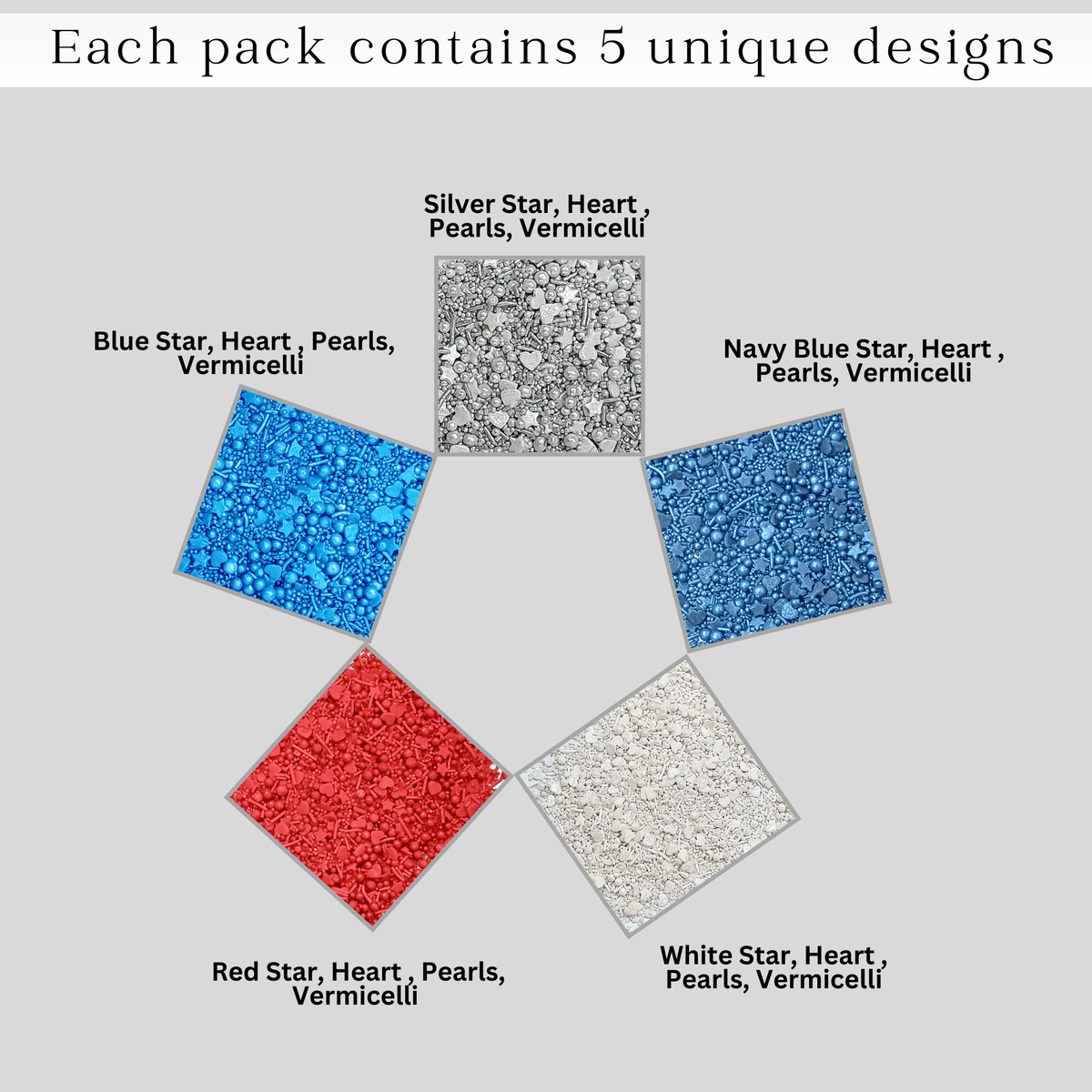 Confect Mix Red, White & Blue Sprinkles | Marvelous Mix Patriotic Sprinkles | Grocsy
