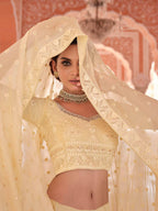 Myra Off White Embroidered Designer Lehenga Choli | Grocsy