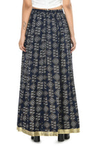 Mominos Fashion Moeza Cotton Navy Blue Printed Lehenga (Lancha) | Grocsy