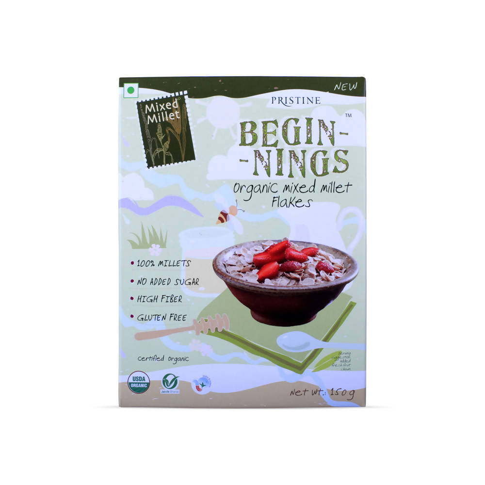 Pristine Beginnings Organic Mixed Millet Flakes | Grocsy