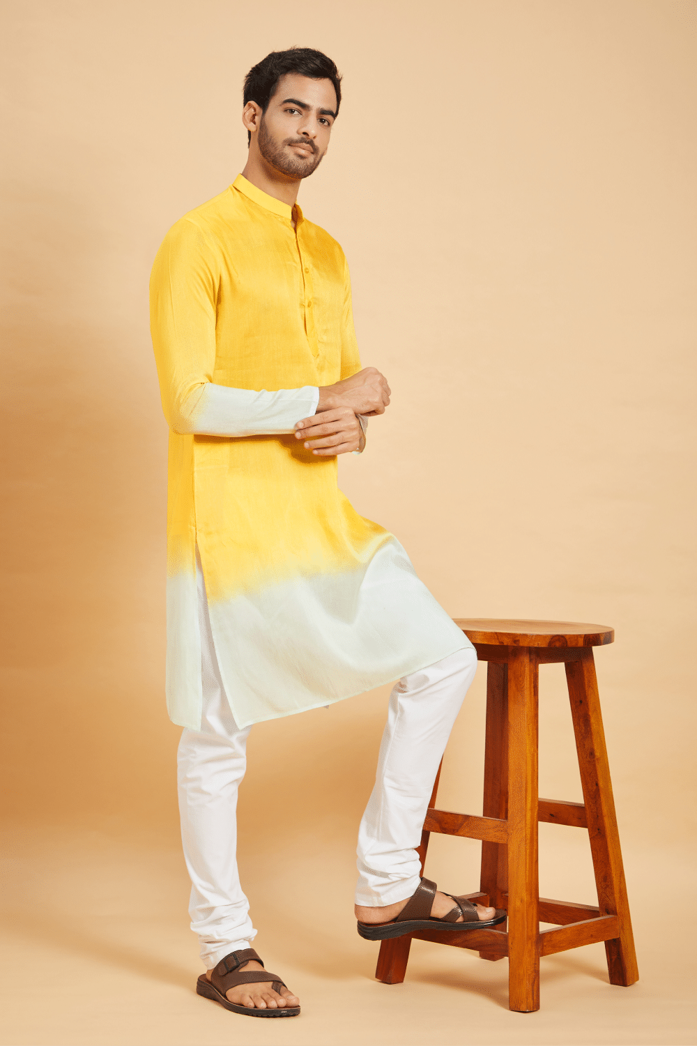 Lahza Ombre Designer Men's kurta by Hilo Design | Grocsy