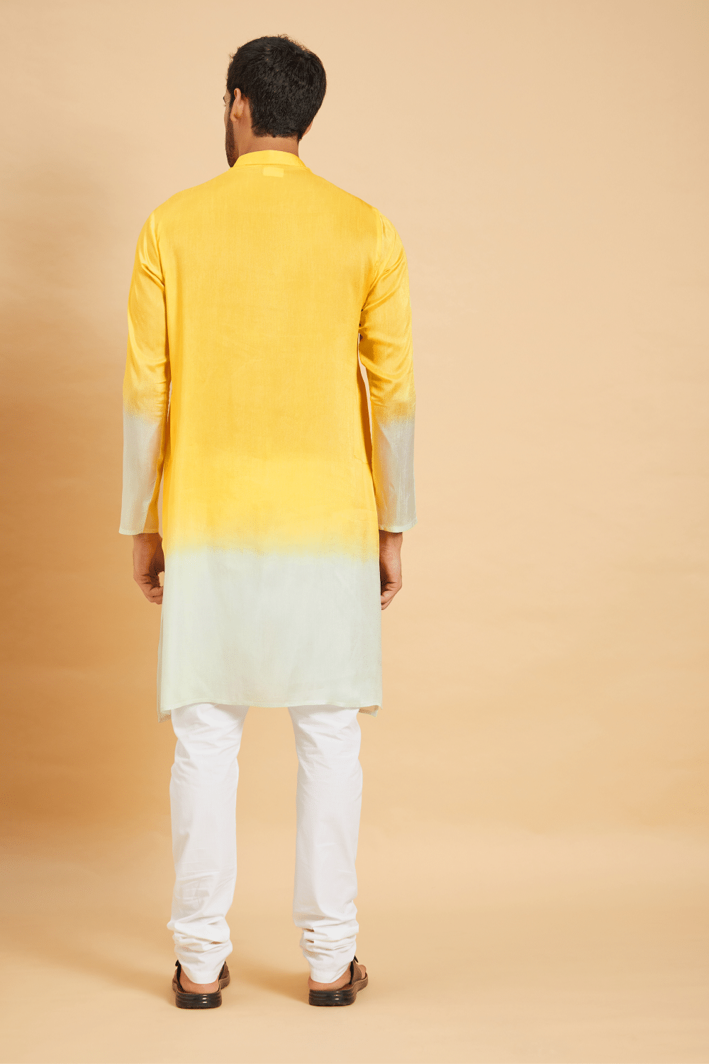 Lahza Yellow Ombre Kurta by Hilo Design | Grocsy
