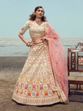 Myra White Georgette Embroidered Designer Lehenga Choli | Grocsy
