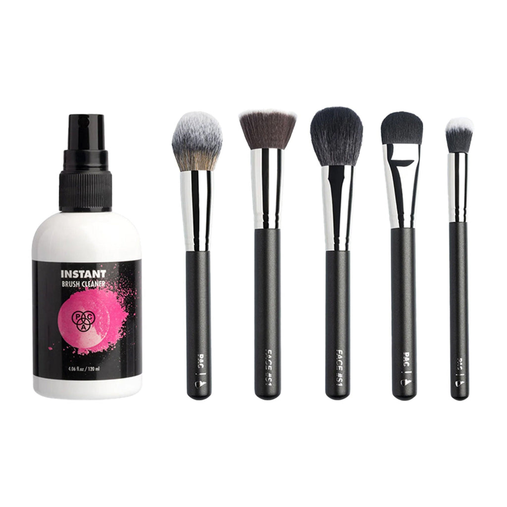 PAC Studio Face Series Brush Set (5 Brushes) with Cleaner Combo | Grocsy
