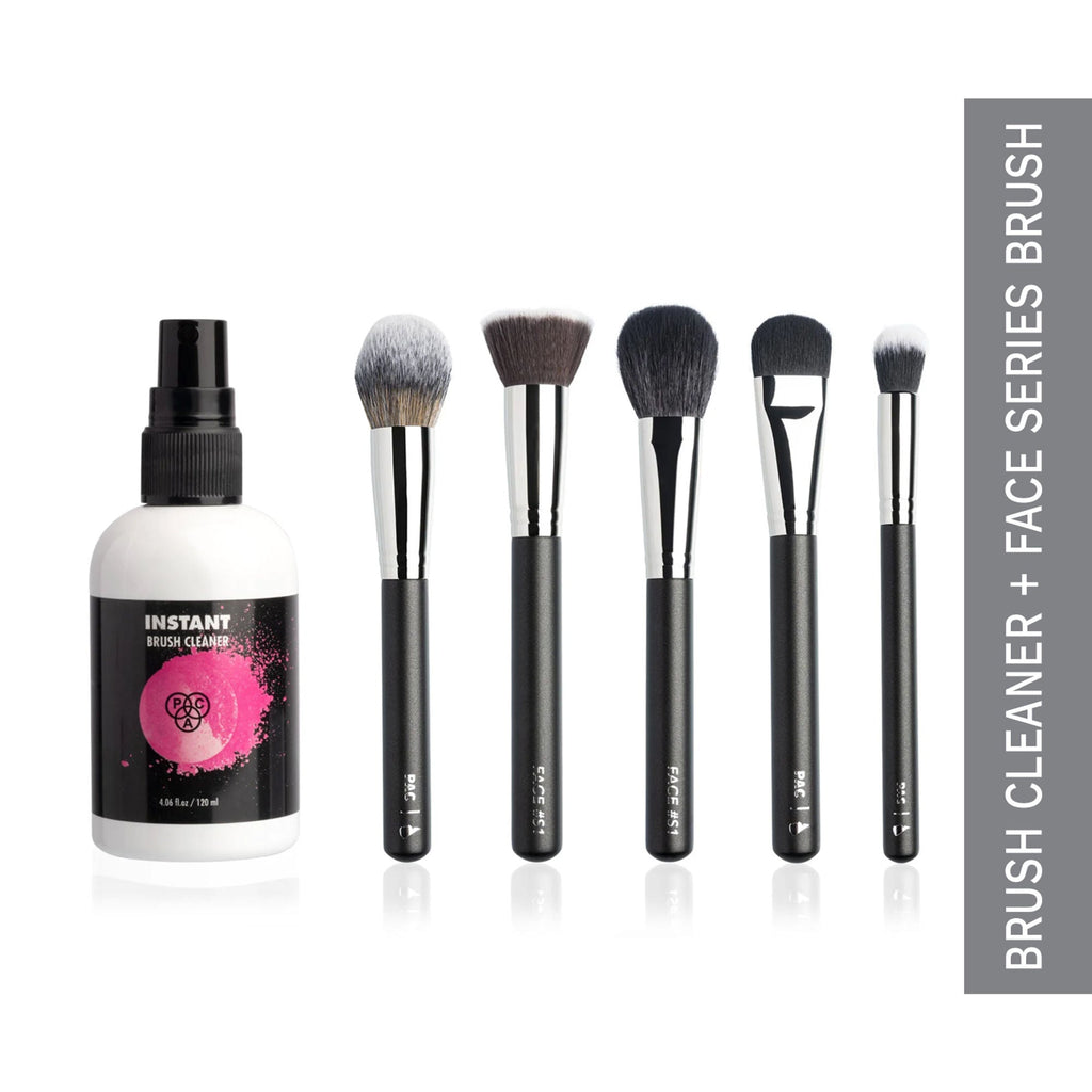 PAC Studio Face Series Brush Set (5 Brushes) with Cleaner Combo | Grocsy